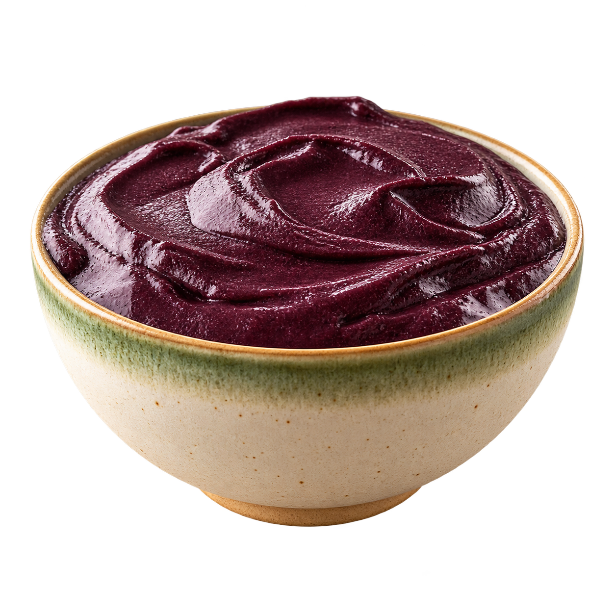 Tigela de açaí sendo montada com frutas e complementos